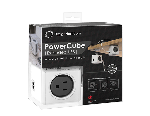 PowerCube 魔術方塊1.5米2.1A雙USB延長線 1