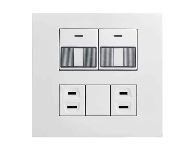 精密二螢光開關二插座 1