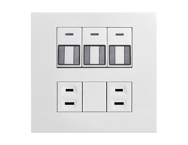 精密三螢光開關二插座 1