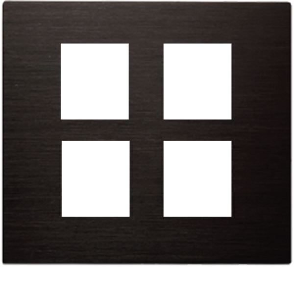 ECO摩登黑－四孔蓋板組 1
