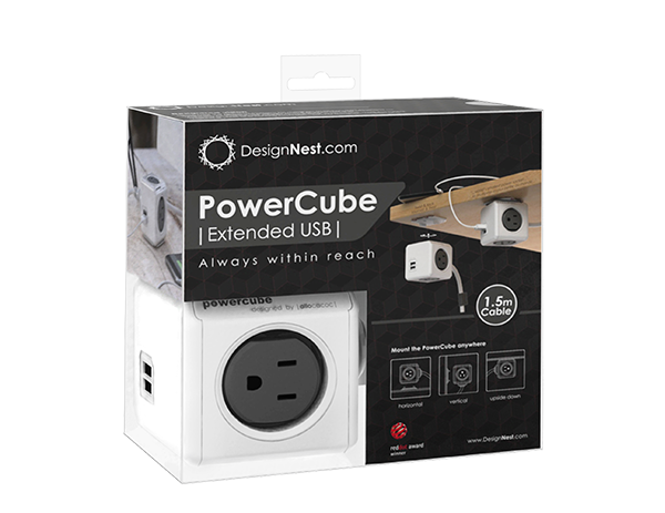 PowerCube 魔術方塊1.5米2.1A雙USB延長線