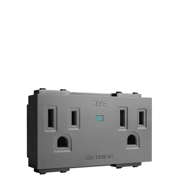 ECO摩登款/接地雙插座帶燈 (線徑φ5.5)